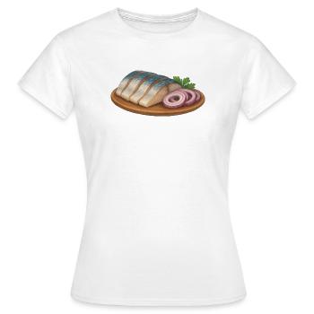 Dons du Grand Nord - Filet de hareng - T-shirt Femme - blanc - Devant - AI Model Female 172 dark (172cm)