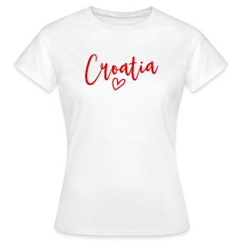 Kroatien Herz Frauenliebe Kroatien - Frauen T-Shirt - Weiß - Vorne - AI Model Female 172 dark (172cm)