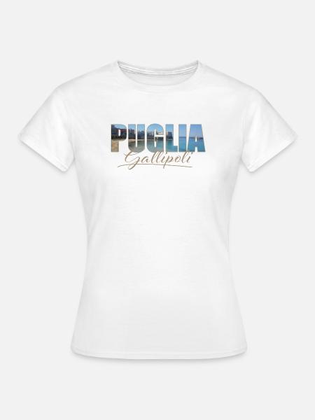 Puglia, Gallipoli - Frauen T-Shirt - Weiß