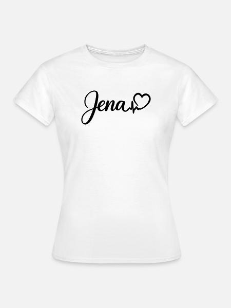 Jena Herzschlag - Frauen T-Shirt - Weiß