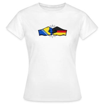 Allemagne Bosnie - T-shirt Femme - blanc - Devant - AI Model Female 172 dark (172cm)