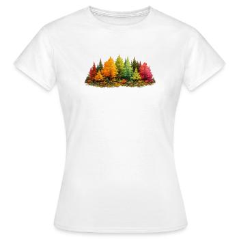 Autumn Forest - Women's T-Shirt - white - Front - AI Model Female 172 dark (172cm)