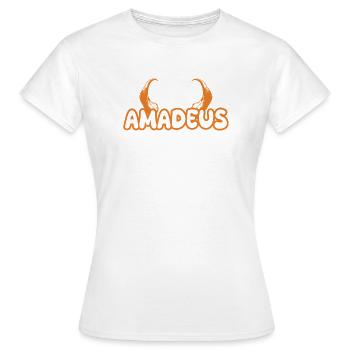 Amadeus en tant que Diable - T-shirt Femme - blanc - Devant - AI Model Female 172 dark (172cm)