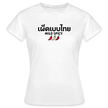 Doucement épicée – Amateur de la cuisine thaïlandaise - T-shirt Femme - blanc - Devant - AI Model Female 172 dark (172cm)