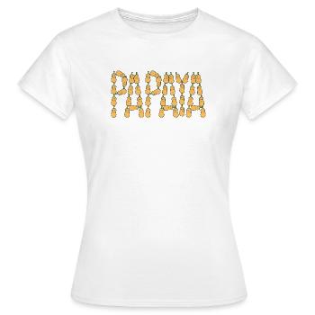 Papaya-Typografie - Frauen T-Shirt - Weiß - Vorne - AI Model Female 172 dark (172cm)