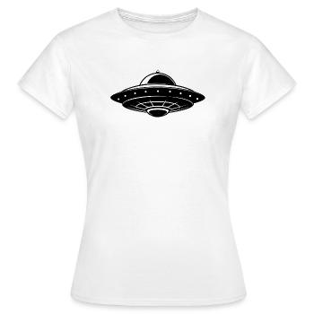 UFO - Women's T-Shirt - white - Front - AI Model Female 172 dark (172cm)