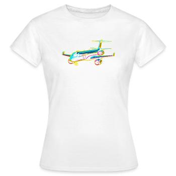 Airplane Comic Style - Women's T-Shirt - white - Front - AI Model Female 172 dark (172cm)
