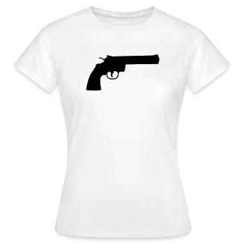 weapon - Women's T-Shirt - white - Front - AI Model Female 172 dark (172cm)