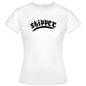 voilier skipper - T-shirt Femme - blanc - Devant - AI Model Female 172 dark (172cm)