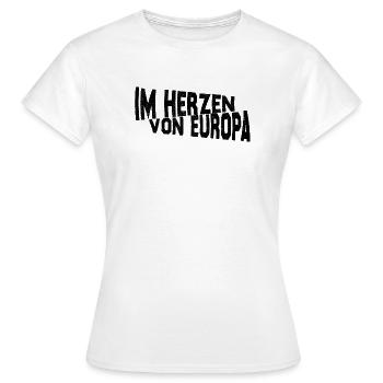 Frankfurt - Im Herzen von Europa - Frauen T-Shirt - Weiß - Vorne - AI Model Female 172 dark (172cm)