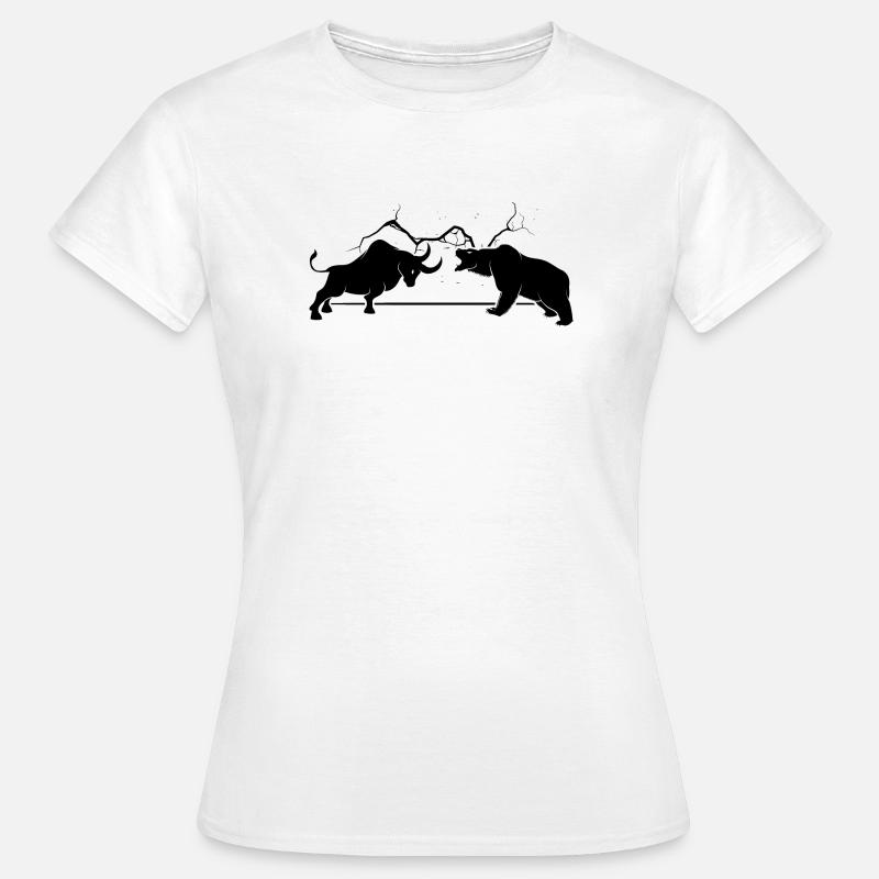 Bulle VS Bär - Frauen T-Shirt - Weiß