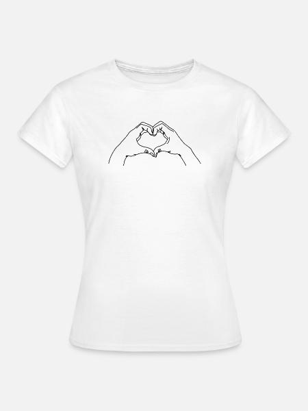 Handgeste LIEBE - Frauen T-Shirt - Weiß