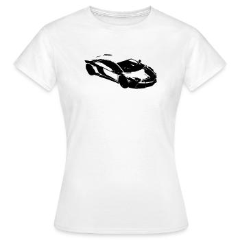 Lambo sports car Italian supercar - Women's T-Shirt - white - Front - AI Model Female 172 dark (172cm)