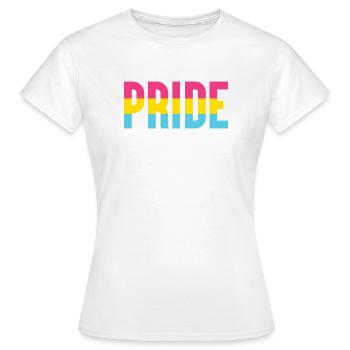 Mois de la fierté LGBT - Fierté pansexuelle - T-shirt Femme - blanc - Devant - AI Model Female 172 dark (172cm)