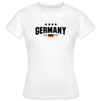 Courbe du ventilateur en Allemagne - T-shirt Femme - blanc - Devant - AI Model Female 172 dark (172cm)