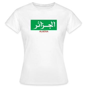 Algeria DZ in Arabic Djazayer - Women's T-Shirt - white - Front - AI Model Female 172 dark (172cm)