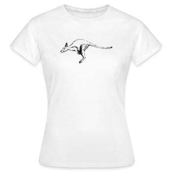 Kangourou - T-shirt Femme - blanc - Devant - AI Model Female 172 dark (172cm)