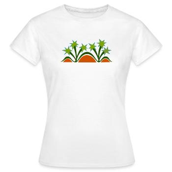 Palmen & Dünen von Cean - Frauen T-Shirt - Weiß - Vorne - AI Model Female 172 dark (172cm)