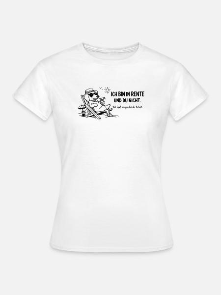 Lustiges Rentner Bild Spruch Dackel - Frauen T-Shirt - Weiß