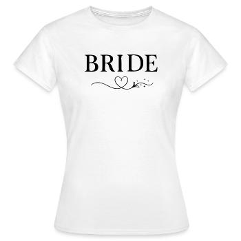 Mariée ! Costume de l’équipe nuptiale Heart Design - T-shirt Femme - blanc - Devant - AI Model Female 172 dark (172cm)