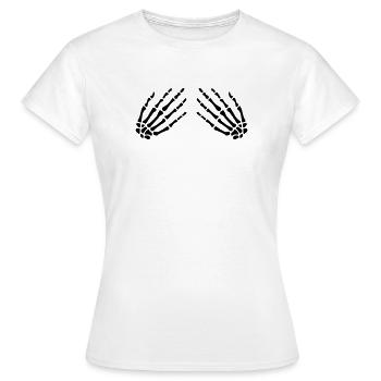 skelet_hand_vector - Frauen T-Shirt - Weiß - Vorne - AI Model Female 172 dark (172cm)