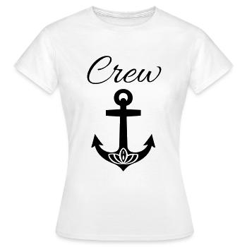 Crew Mitglied - Team Logo - Frauen T-Shirt - Weiß - Vorne - AI Model Female 172 dark (172cm)
