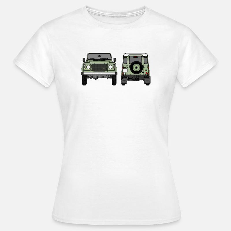 Defender - Front and Rear - Women's T-Shirt - white