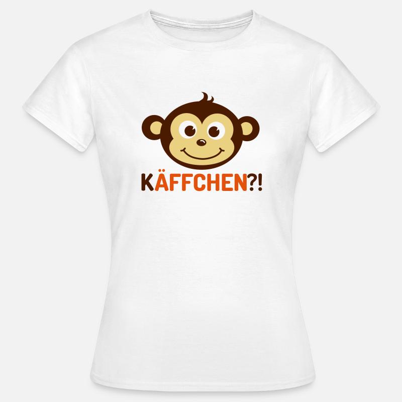 Monkey Käffchen 3 - Frauen T-Shirt - Weiß