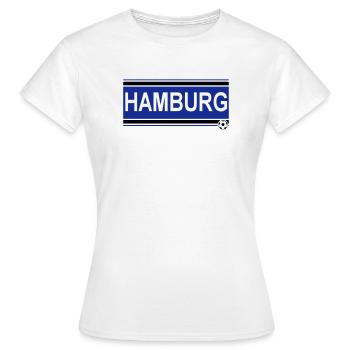 Hamburg , Tradition , Hamburg Fussball Fan (25) - Frauen T-Shirt - Weiß - Vorne - AI Model Female 172 dark (172cm)