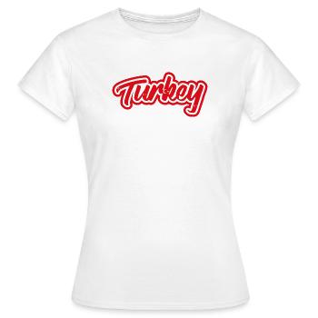 Aufkleber Flagge der Türkei Türkei Tuerkei Turquie - Frauen T-Shirt - Weiß - Vorne - AI Model Female 172 dark (172cm)