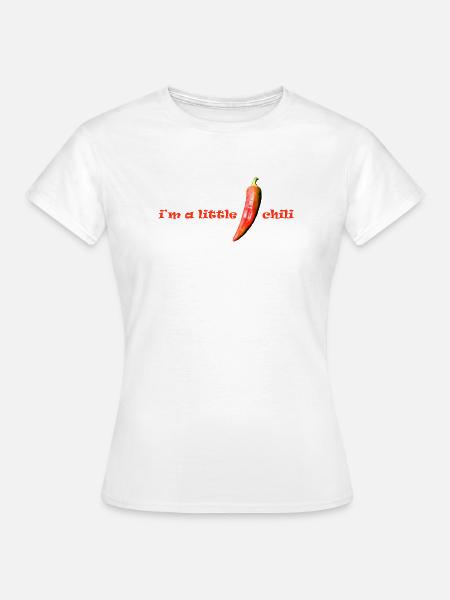 i m a little chili - Dame-T-shirt - hvid