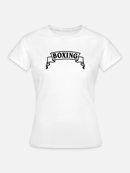 Boxen Boxtext in Wimpel oder Banner - Frauen T-Shirt - Weiß