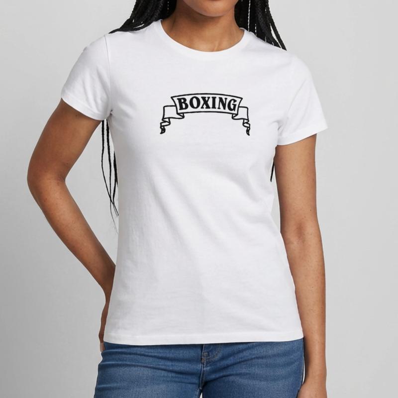 Boxen Boxtext in Wimpel oder Banner Frauen T-Shirt