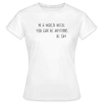 Un design amusant pour les droits des homosexuels - T-shirt Femme - blanc - Devant - AI Model Female 172 dark (172cm)