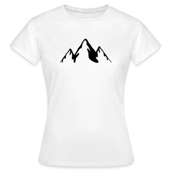 Montagnes Noir - T-shirt Femme - blanc - Devant - AI Model Female 172 dark (172cm)