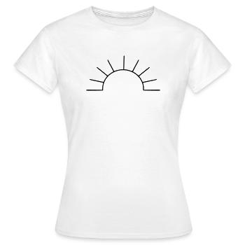Soleil simple - T-shirt Femme - blanc - Devant - AI Model Female 172 dark (172cm)