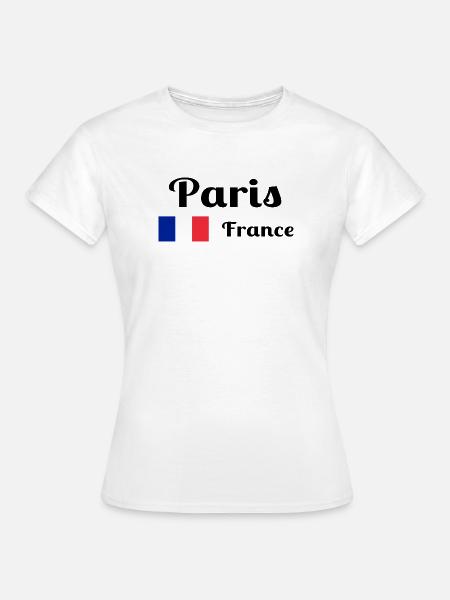 Paris Frankreich - Stilvolle Drucke - Frauen T-Shirt - Weiß