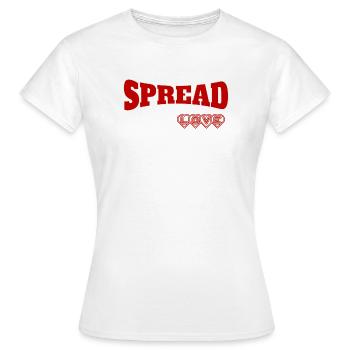 Design expressif de l’amour de la propagation - T-shirt Femme - blanc - Devant - AI Model Female 172 dark (172cm)