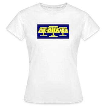 Solar Photovoltaik Panele - Frauen T-Shirt - Weiß - Vorne - AI Model Female 172 dark (172cm)