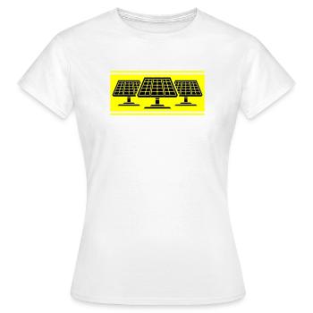 Solar Photovoltaik Panele - Frauen T-Shirt - Weiß - Vorne - AI Model Female 172 dark (172cm)