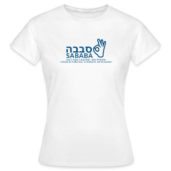 Sababa - Frauen T-Shirt - Weiß - Vorne - AI Model Female 172 dark (172cm)