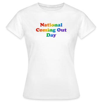 Journée nationale du coming out Fierté gaie et LGBT - T-shirt Femme - blanc - Devant - AI Model Female 172 dark (172cm)