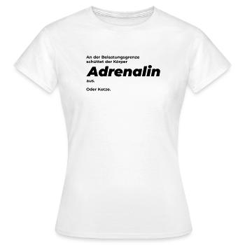 Adrenalin - Frauen T-Shirt - Weiß - Vorne - AI Model Female 172 dark (172cm)