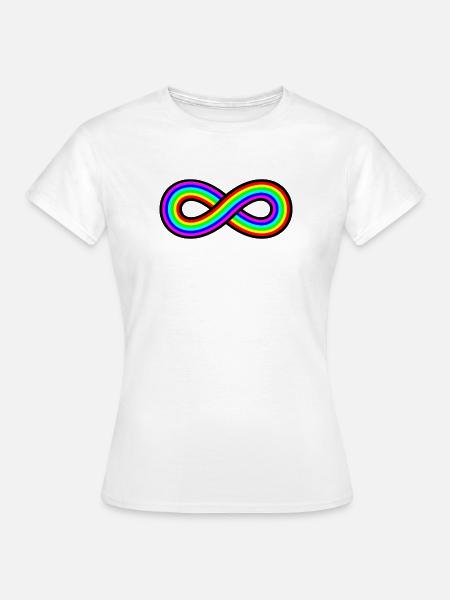 Autismus Regenbogen Unendlichkeit - Frauen T-Shirt - Weiß