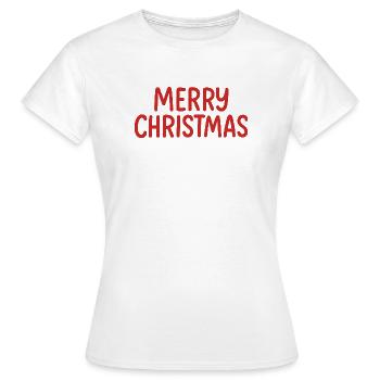 Merry Xmas Christmas - Women's T-Shirt - white - Front - AI Model Female 172 dark (172cm)
