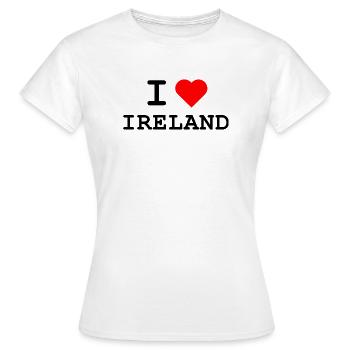 J’adore l’Irlande - un design avec un cœur rouge - T-shirt Femme - blanc - Devant - AI Model Female 172 dark (172cm)