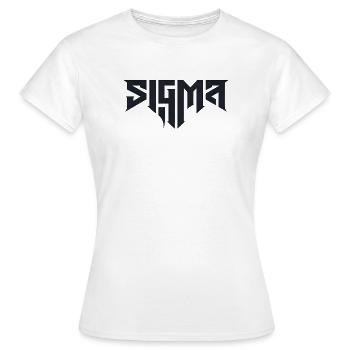Sigma Glyphs in Tough Typography - Women's T-Shirt - white - Front - AI Model Female 172 dark (172cm)