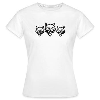 Wolf Team Rudel - Frauen T-Shirt - Weiß - Vorne - AI Model Female 172 dark (172cm)