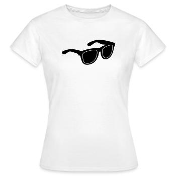 Lunettes de soleil - T-shirt Femme - blanc - Devant - AI Model Female 172 dark (172cm)