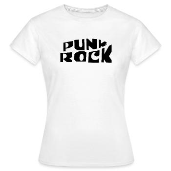 Punkrock Mutige Typografie - Frauen T-Shirt - Weiß - Vorne - AI Model Female 172 dark (172cm)